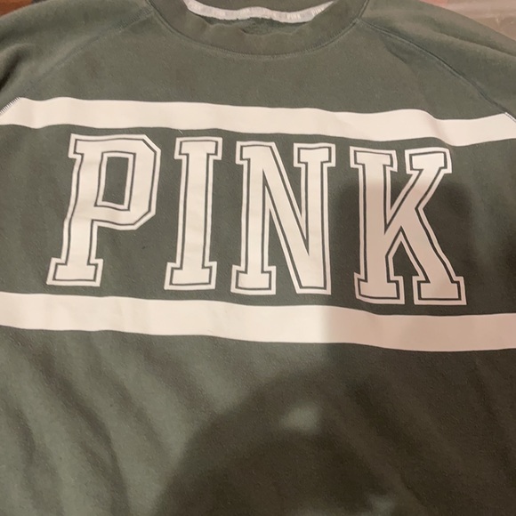 Pink by Victoria Secrets Logo Sweatshirt green L - Picture 2 of 4